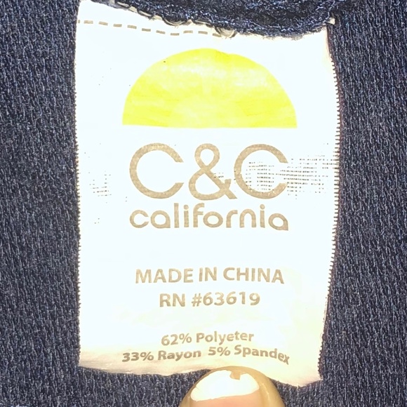 C&C California Star Print Long Sleeve T-shirt (Small) - Picture 4 of 4